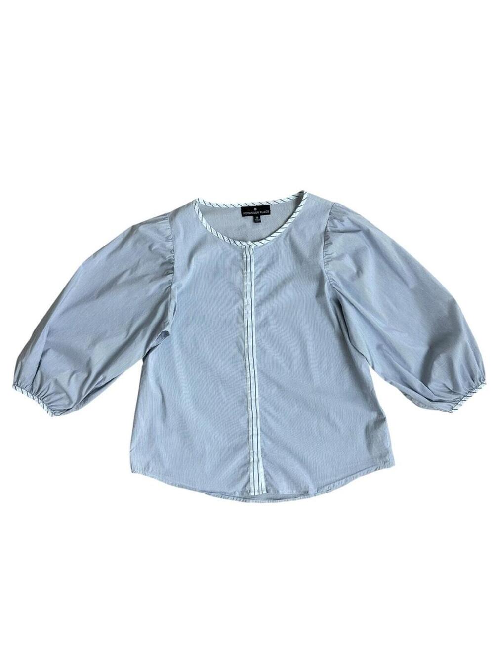Tuckernuck Pomander Place Blue and White Pinstripe Button Up Shirt